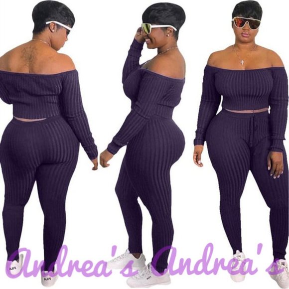 Two Piece Crop Top Jumpsuit - Picture 1 of 2